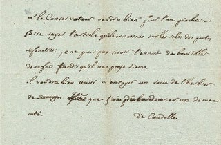 Item #1530 Autograph Letter Signed, in French, 8vo, n.p., n.d. AUGUSTIN PYRAMUS DE CANDOLLE