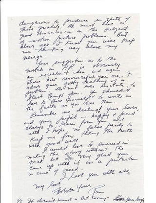 Item #2281 Autograph Letter SIGNED discussing "Blackboard Jungle," 6 pp on 6 separate sheets,...
