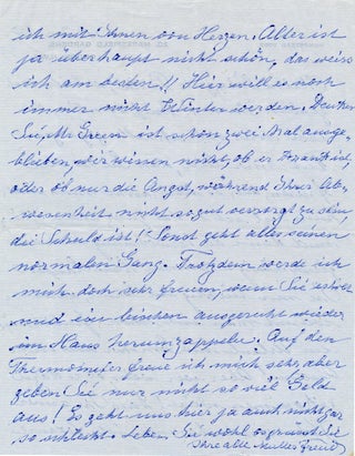 Item #2379 Autograph Letter Signed, in German, 2 pp on one sheet of printed address stationery,...