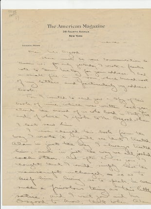 Item #4092 Rare Autograph Letter SIGNED about his book, “The Day in Bohemia, or Life Among the...
