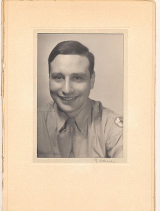 Item #4186 Vishniac Photograph Signed. of a young man dressed in a uniform with encircled five...
