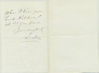 Item #4192 Autograph Letter SIGNED geologist Archibald Geikie, 2pp on small 8vo black bordered...