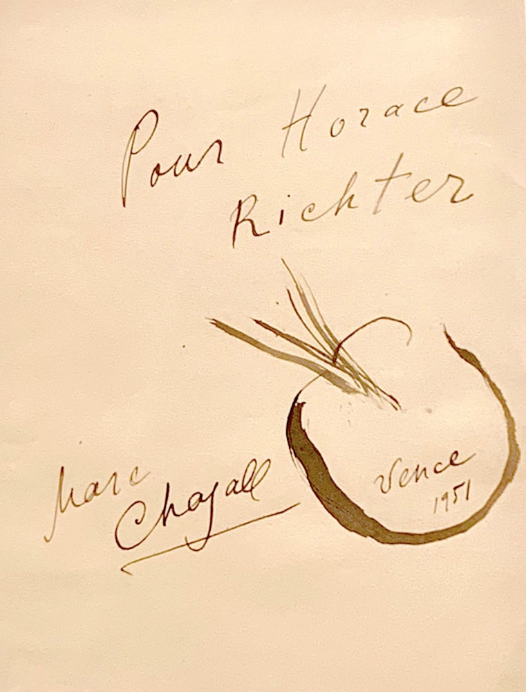 Item #4210 Chagall Original Drawing SIGNED. MARC CHAGALL.