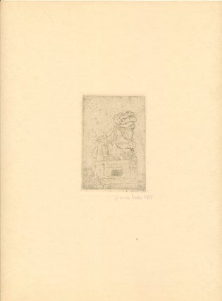Item #4213 "La Chimere," SIGNED zinc engraving, 1888. JAMES ENSOR