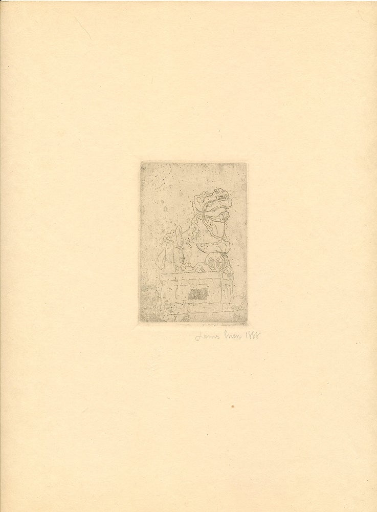 Item #4213 "La Chimere," Signed, zinc engraving, 1888. JAMES ENSOR.