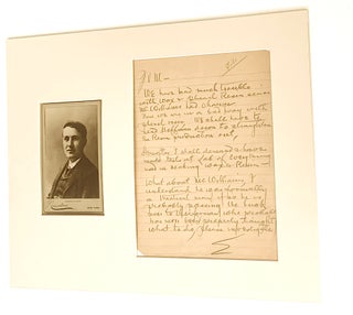 Item #4236 Thomas Edison Autograph Letter Signed with Photograph. THOMAS ALVA EDISON