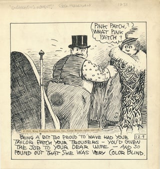 Item #4319 Daily Comic Strip Panel, "Embarrassing Moments," Original Art. GEORGE HERRIMAN