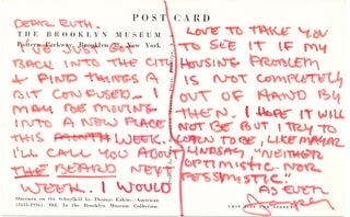 Item #4357 Jasper Johns Uncommon Autograph Letter SIGNED. JASPER JOHNS