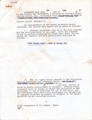 Typed Document SIGNED, 4 pp, Hollywood, CA, June 1, 1957