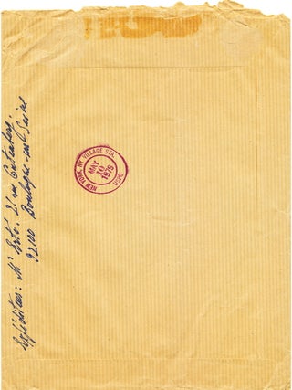 Erte discusses Illustrations for his Costume Book in a detailed autograph letter signed.