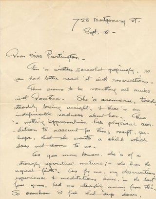 Item #4425 DIXON, MAYNARD Scarce Autograph Letter SIGNED about DOROTHEA LANGE. Dorothea Lange...