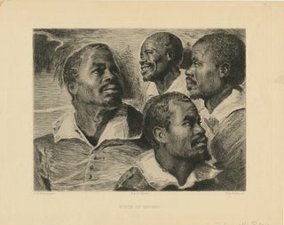 Original Etching titled, “Etudes des Negres”, published by Alfred Salmon, approx. EDMOND RAMUS.