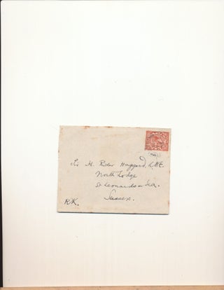 Original Art in an Autograph Letter Signed to H. Rider Haggard.
