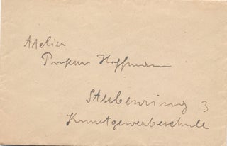 Autograph Letter SIGNED, in German, with two Illustrations, 3 pp on one 8vo sheet, n.p. but Vienna, n.d. With SIGNED holograph envelope.