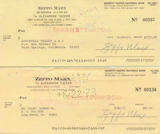 Item #4701 A Pair of SIGNED Personalized Checks, Los Angeles, CA, Feb. 22, 1972 and May 30,...