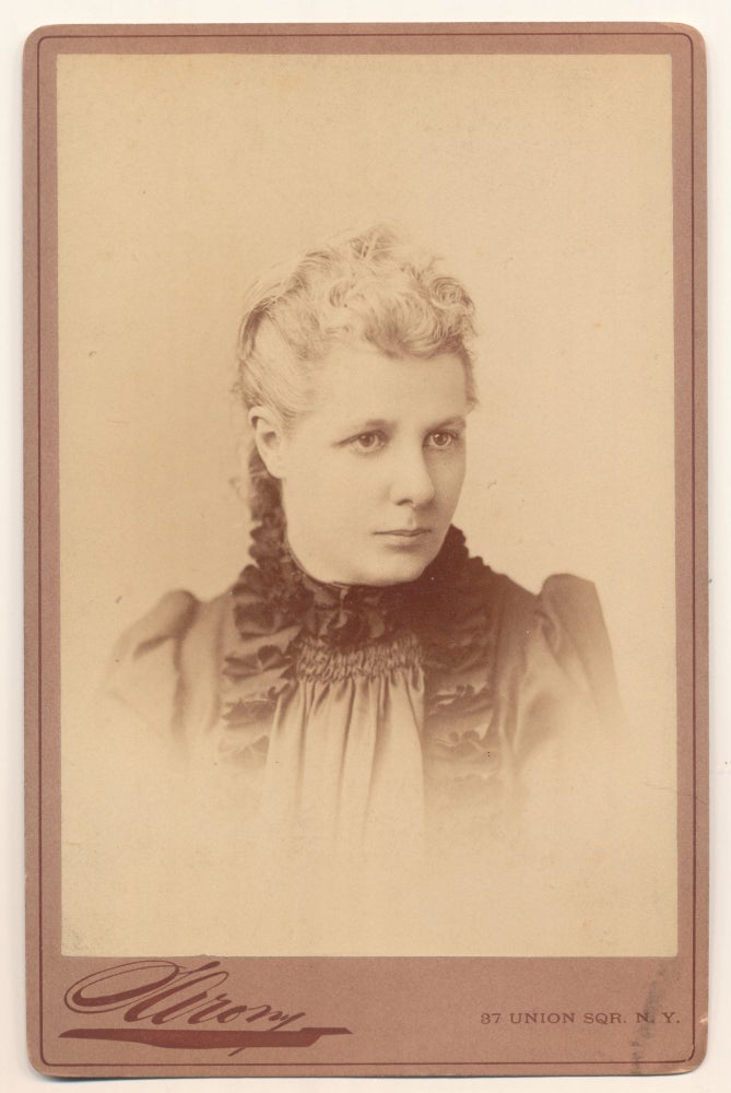 Item #4725 Rare Cabinet Photograph, albumen print, on photographer’s mount, Sarony, New York, ca 1880’s. ANNIE BESANT.