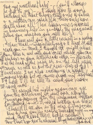 Autograph Letter SIGNED, 2 pp on one sheet of personalized stationery, 4to, New Haven, Conn, Sept. 16, 1941, with transmittal envelope.