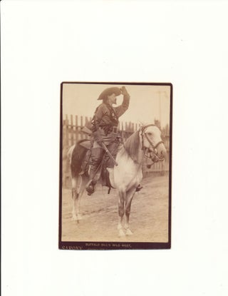 Item #4753 Buffalo Bill, William F. Cody Photographs. Three photographs unsigned. "BUFFALO...