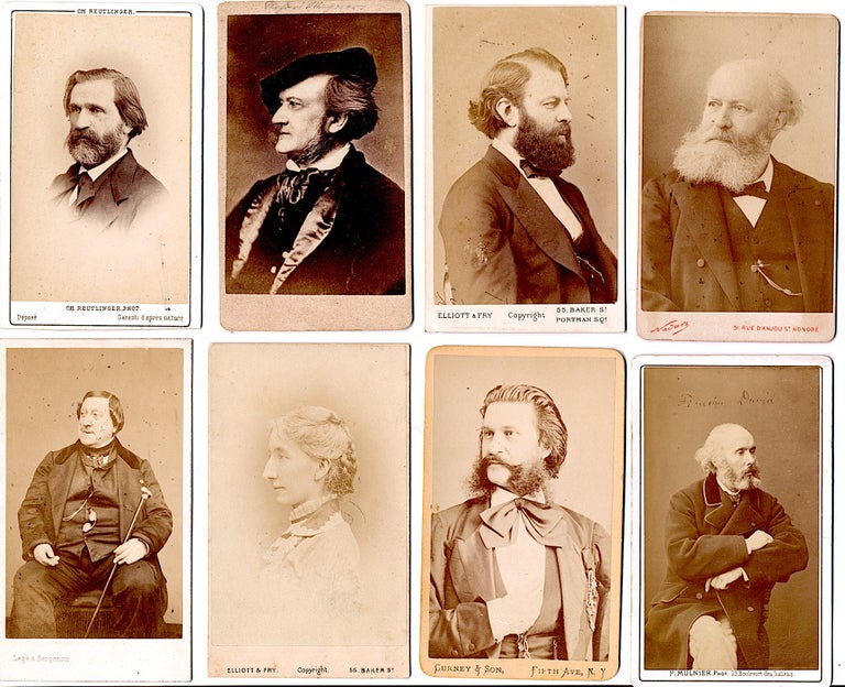 Item #4830 PHOTOGRAPH ALBUM. Carte-de-Visite Photographs of 19th Century European Composers. Composers Photograph Album.