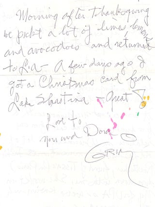 Original Cartoon Art . Betty Boop Original Art in an AUTOGRAPH LETTER SIGNED, by NATWICK, MYRON "GRIM"