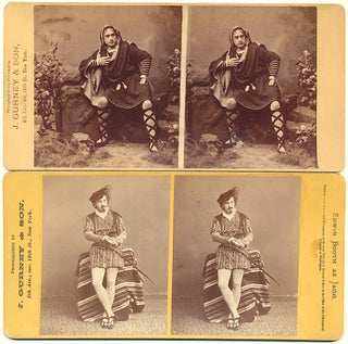 Item #4861 BOOTH, EDWIN. Stereocard Photographs. Hamlet and Iago. EDWIN BOOTH