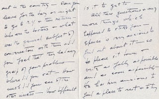 Katherine Hepburn. Twelve Page Autograph Letter Signed to Clifton Webb, about movies, theater, Spencer Tracy, 1944.