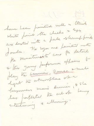 Cecil Beaton. Two Autograph Letters Signed, with descriptions for Look magazine photographs, and one typescript unsigned.