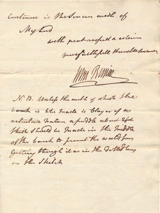 John Rennie the Elder writes about an embankment and sketches his concept. Rare