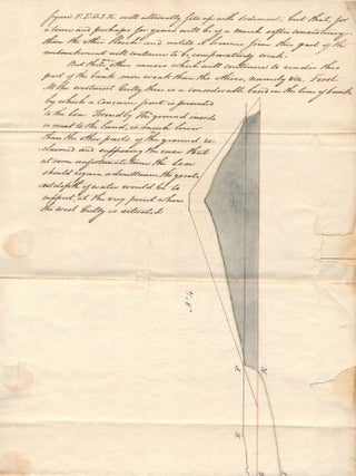 John Rennie the Elder writes about an embankment and sketches his concept. Rare