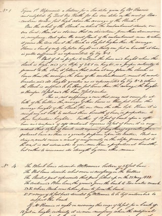 John Rennie the Elder writes about an embankment and sketches his concept. Rare