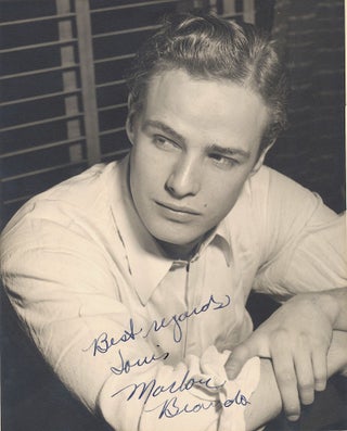 Item #4915 Marlon Brando Signed Photograph,1950s. MARLON BRANDO