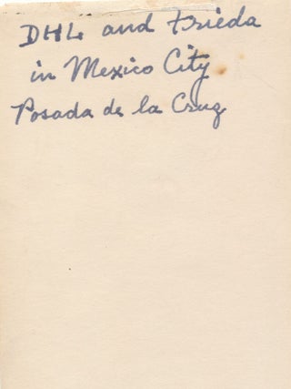D. H. Lawrence,Three Candid Photographs plus Portrait Photograph.