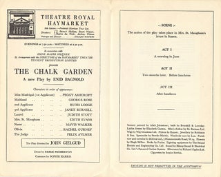"The Chalk Garden," Signed, with Original Color illustration. William Heinemann, Ltd., London, 1956,