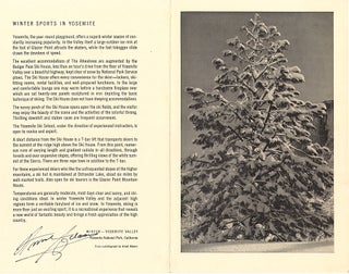 Item #4931 Ansel Adams, "Winter Sports in Yosemite," Signed Photograph for “The Ahwahnee”...