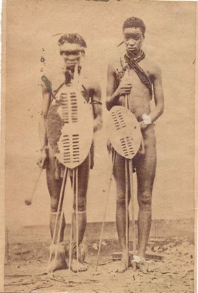 Item #4934 Maasai Warriors Albumen Photograph. Maasai Warriors Photograph