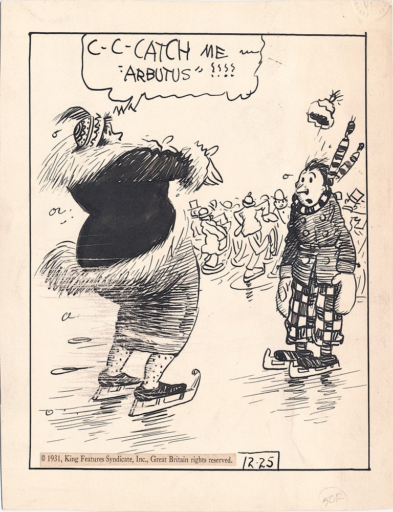 Item #5006 Daily Comic Strip Panel, "Embarrassing Moments," Original Art. GEORGE HERRIMAN.