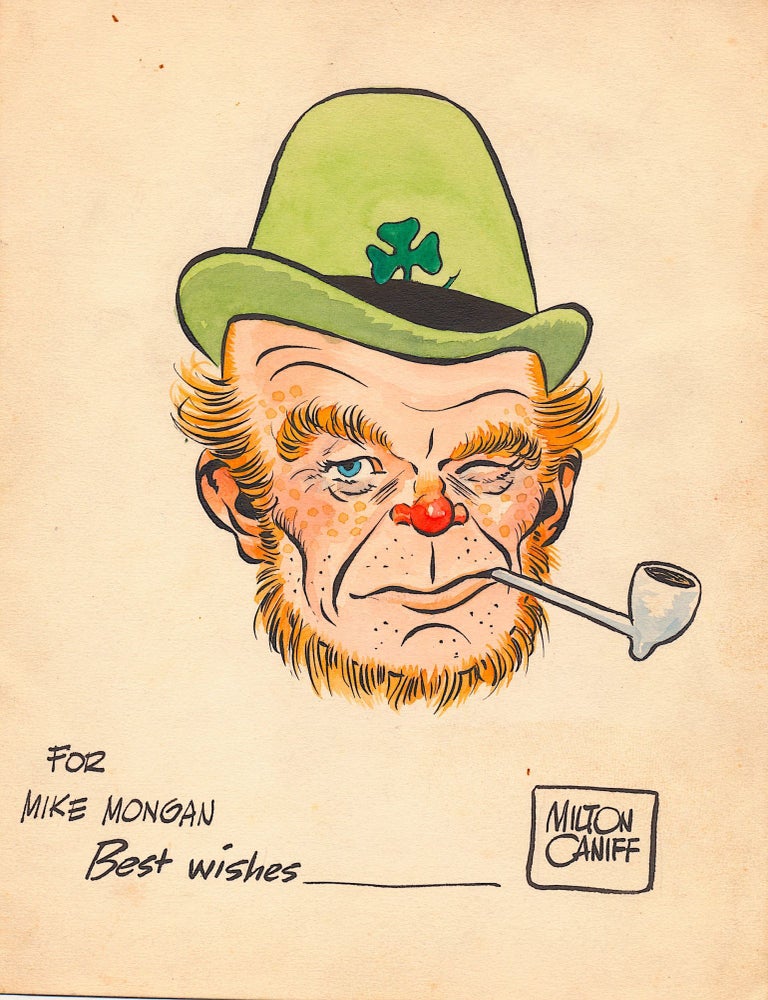 Item #5057 Leprechaun Sketch Signed. MILTON CANIFF.