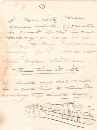 Illustrated Autograph Letter Signed with Exceptional Content