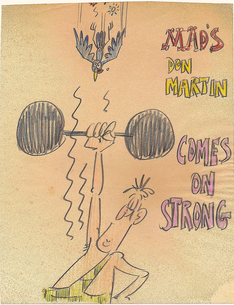 Item #5111 Original Drawing, Possible Preliminary Cover Sketch for &ldquo;Mad's Don Martin Comes on Strong,&rdquo; Signet: 1971. DON MARTIN.