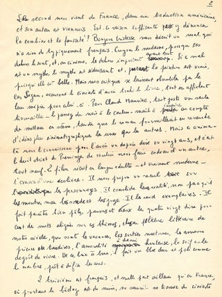 "Three Films." Manuscript Film Essay Signed